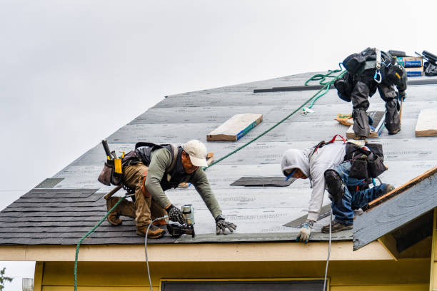 Professional Gutter Installation technician working in Oriskany, VA